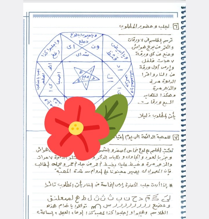 جزوه دستنویس ادعیه وطلسمات  عربی