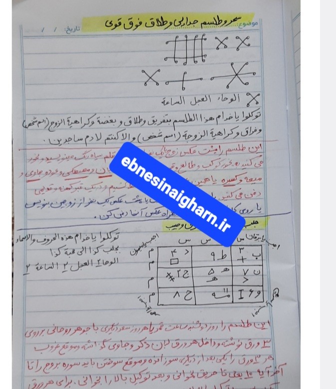 دفتر طلسمات یهودی آقای راضی